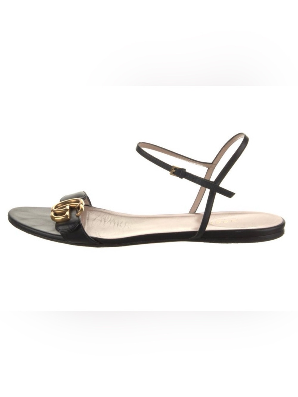 Gucci Black Leather Flat Sandal with Gold Double GG

US 10/ EU 41 - Picture 5 of 5